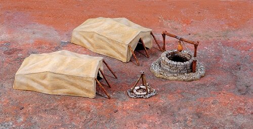 модель Колодец в пустыне и палатки
